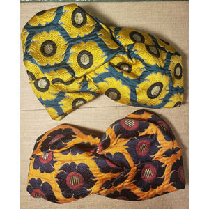 Do Everything in Love Lot of Two Floral African Print Headwraps